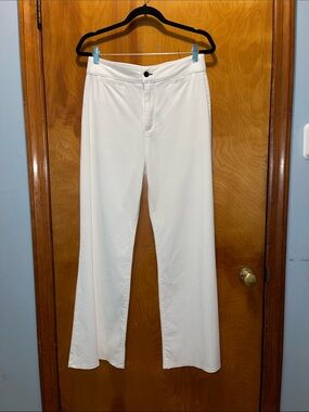 ASKK NY White Brighton Twill Wide Leg Pants